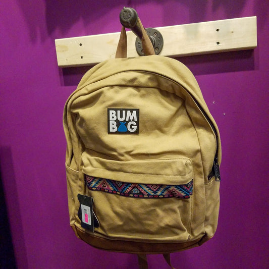 Bumbag | Khaki / Cheeta Pattern Inside Backpack