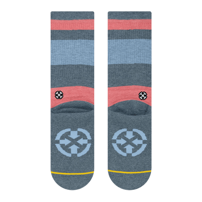 MERGE4 | Blue/Red Stripes Socks (Large)