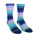 MERGE4 | Organic Cotton Cotton Candy Stripe Socks - Large