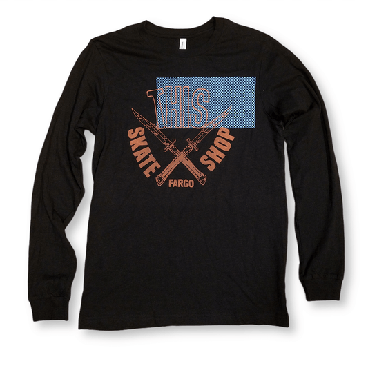 THIS Skateshop | Classic Daggers Longsleeve - Black Heather/Orange/Blue