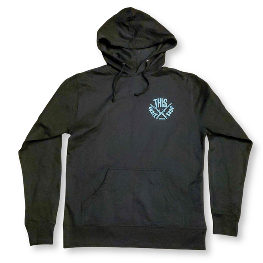 THIS Skateshop | Lightweight Pullover Sweatshirt - Daggers - Black/Mint Ink