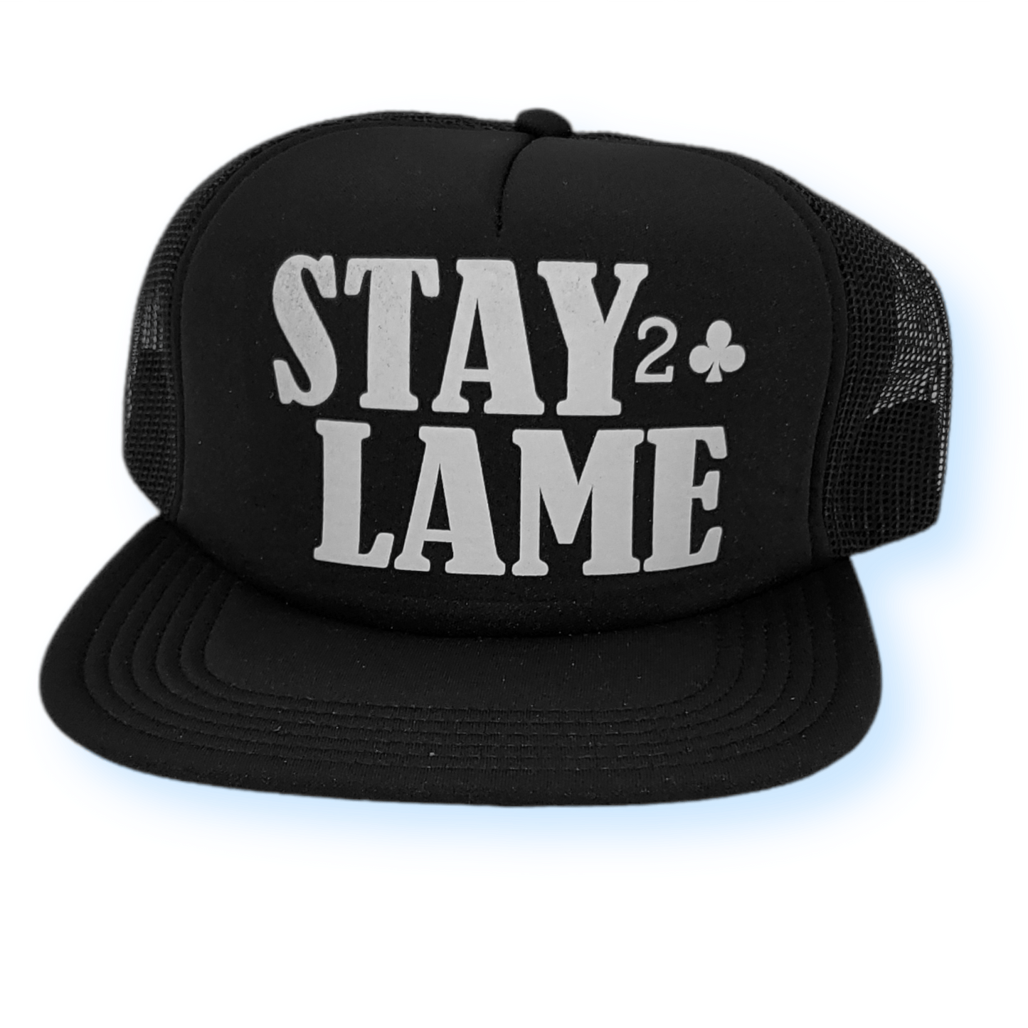 Lowcard | Stay Lame Mesh Hat - Black Panel/Black Mesh