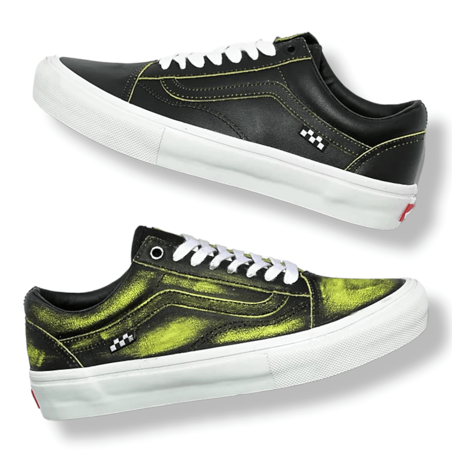 Bright green vans old 2025 skool