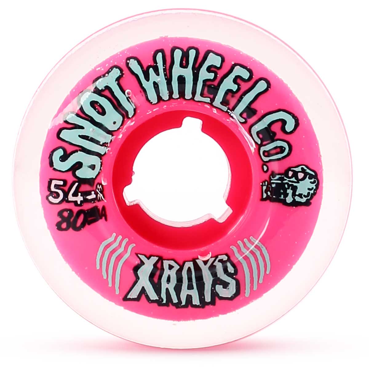Snot | 54mm/80a X-Rays Clear/Pink Core Cruiser Wheels