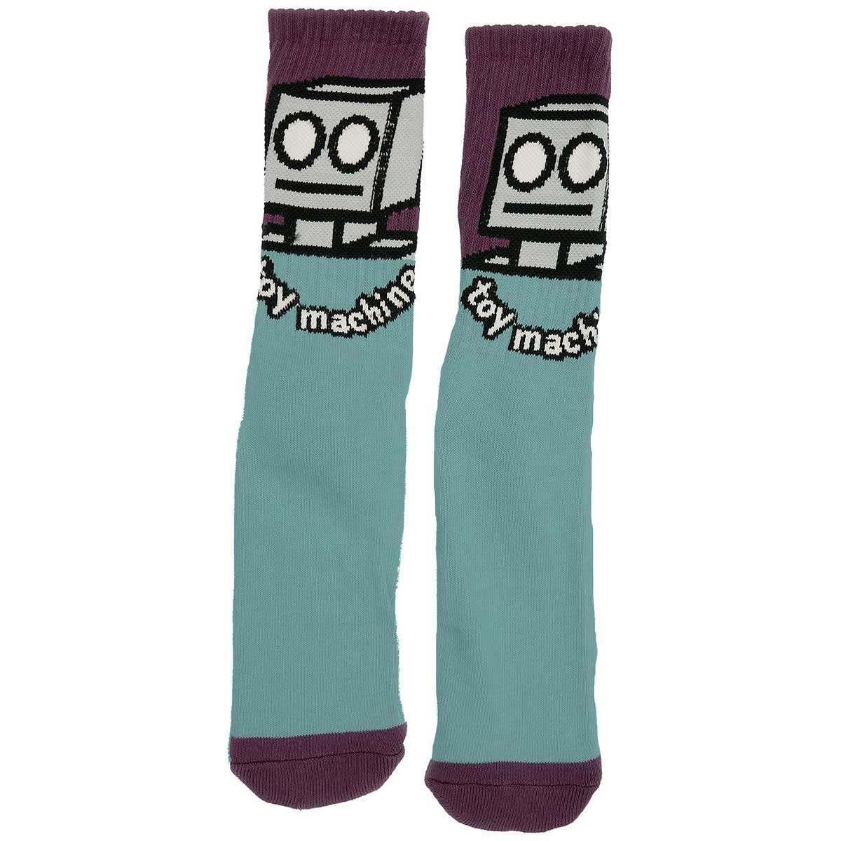 Toy Machine | Robot Socks - Eggplant