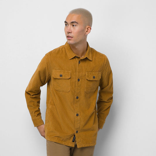 Vans | Waffle Corduroy Buttondown Shirt - Bone Brown