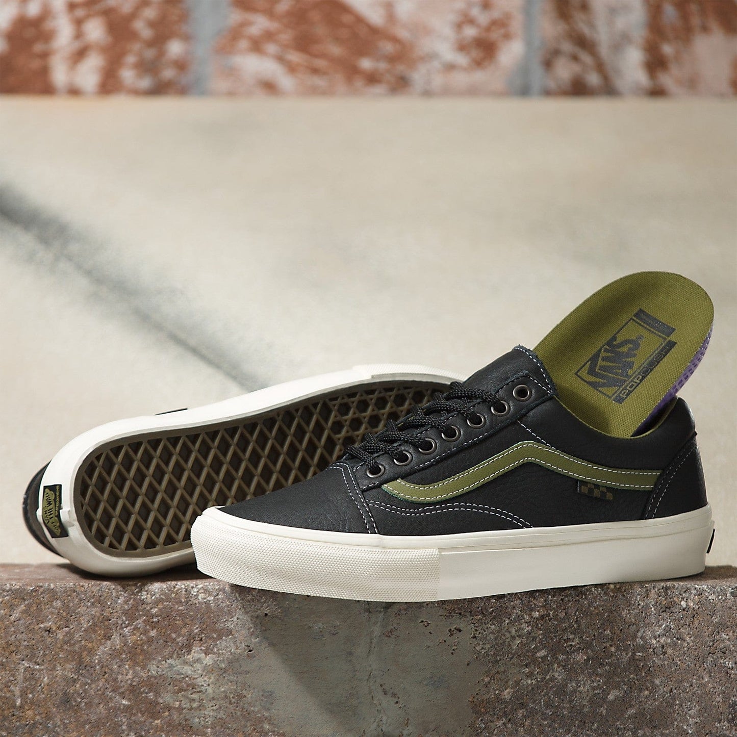 Vans | Skate Old Skool - Butter Leather Black/Green