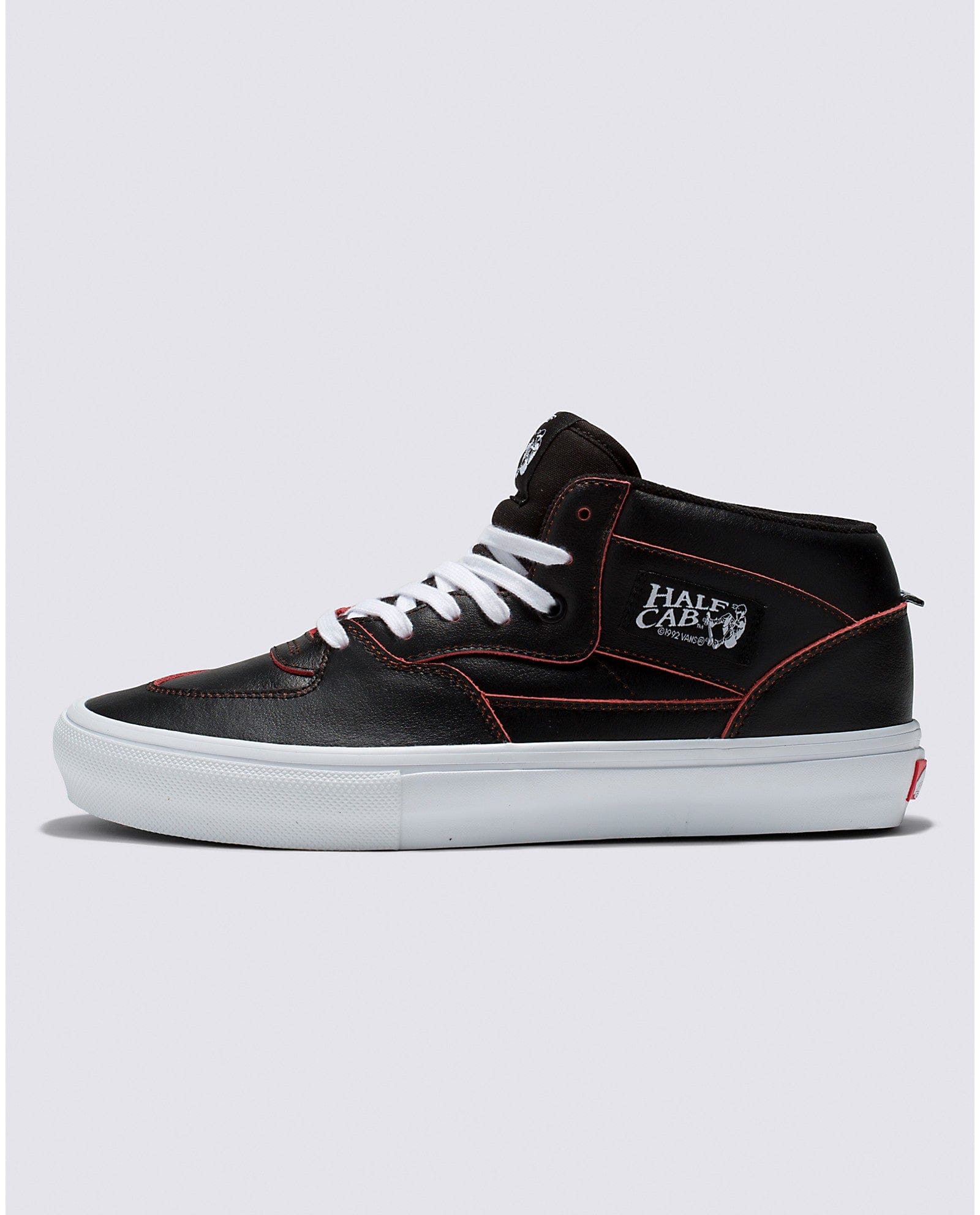 Vans half cab pro black cheap red