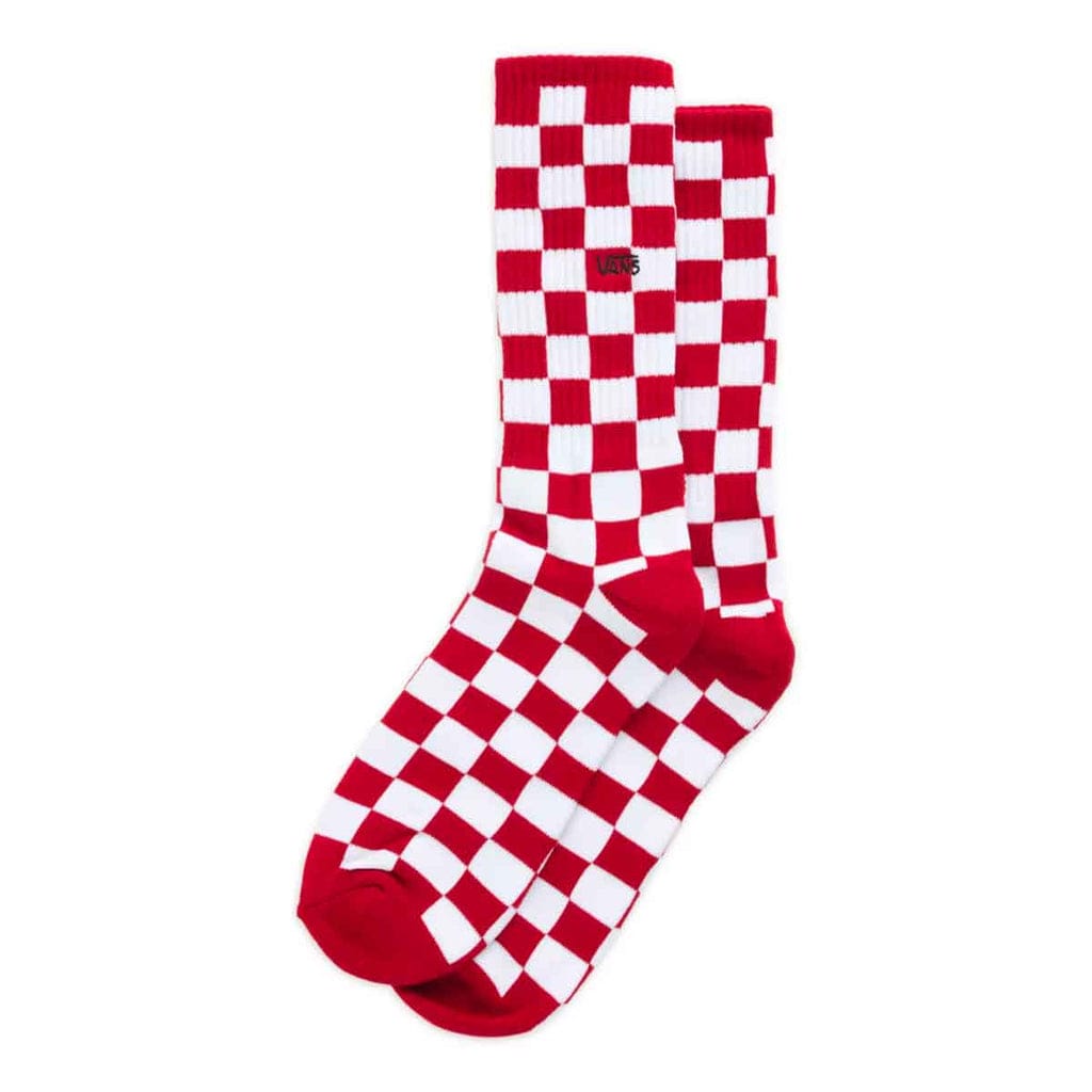 Vans | Checkerboard Crew Socks - Black/Red