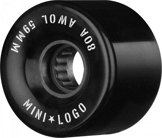 Mini-Logo | 59mm/80a AWOL Wheels - Black