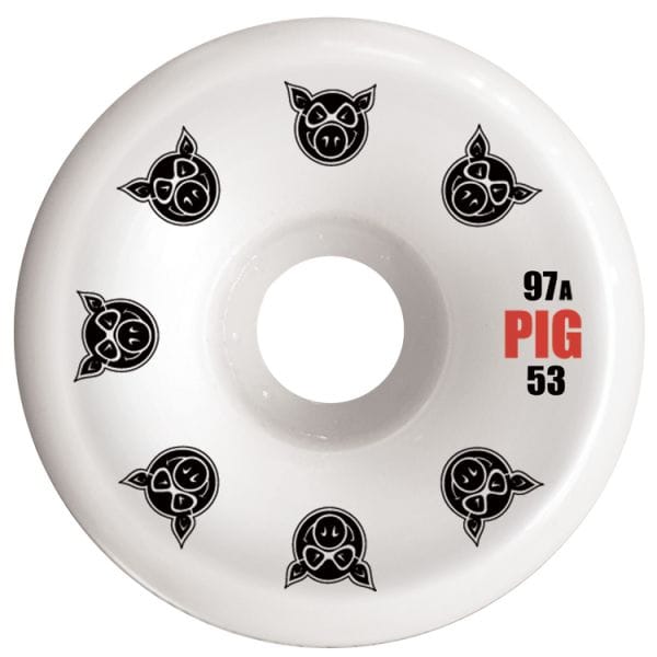 Pig Wheels | 53mm/97a C-Line Conical Shape - White