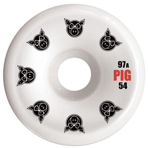 Pig Wheels | 54mm/97a C-Line Conical Shape - White