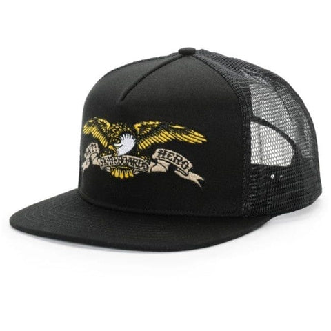 Anti-Hero | Embroidered Eagle Trucker Hat - Black