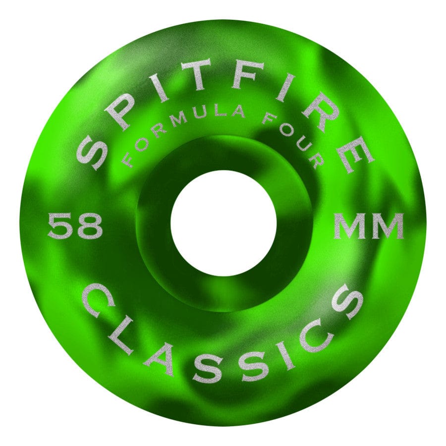 Spitfire | 58mm/99a Forumula Four - Green Swirl Classic Shape