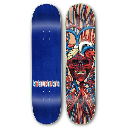 Strangelove | 8" Heart Skull (Natural Wood)