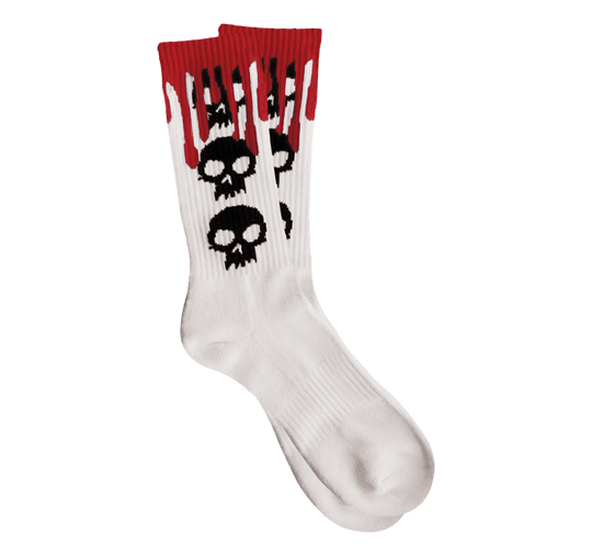 Zero | Skull Blood Socks - White